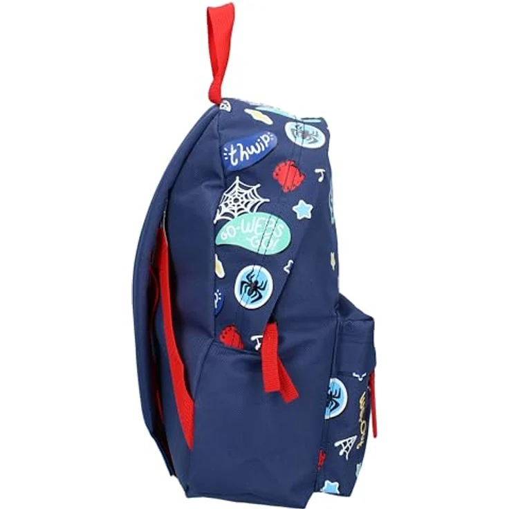 Vadobag Rucksack Spidey Web-Out! 31x22x9 cm, Kindergartenrucksack mit auffälligem Spidey-Design, blau, zwei geräumige Fächer, verstellbare Schultergurte – Bild 3