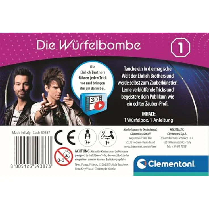 Clementoni EHRLICH BROTHERS mini MAGICS - Die Würfelbombe, unterhaltsames Zauberset für magische Tricks – Bild 3