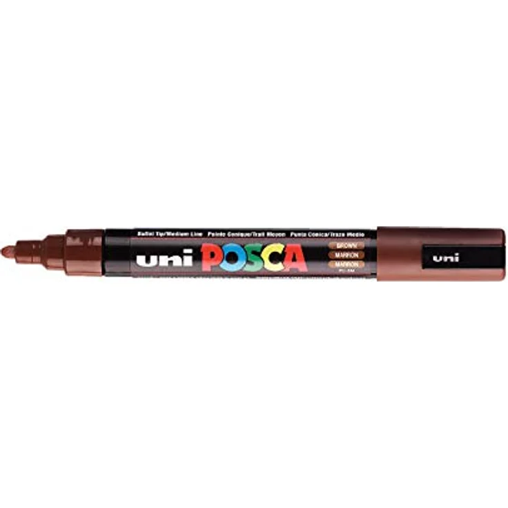POSCA Mitsubishi Pencil – 8 Marker PC5M – konische Spitze – warme Farben – Marker auf Wasserbasis – für Papier, Textilien, Glas, Kiesel, Holz – Bild 5