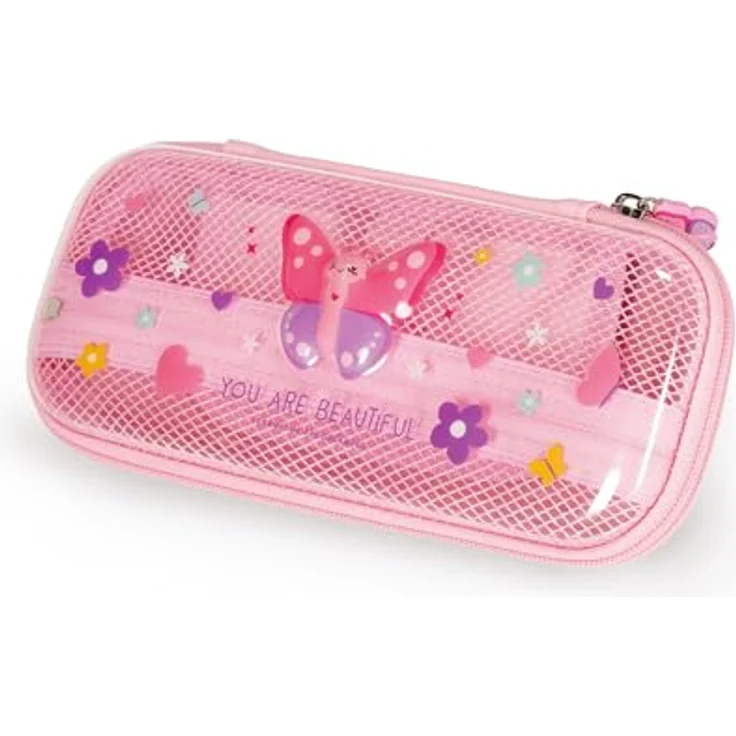 Legami Wonderwow Federmäppchen, Butterfly Motiv, 2 Fächer, Stifthalter, Innenfach mit Netzstoff, Reißverschluss, 23 x 11 x 5 cm – Bild 2