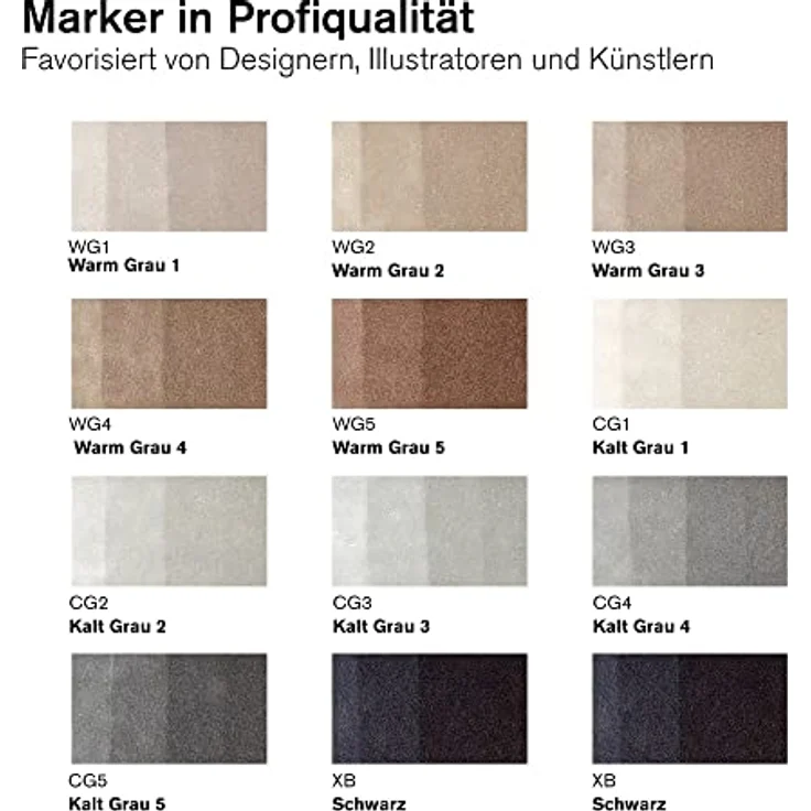 Winsor & Newton, Marker, Brush marker 12+1 neutrale Töne (neutrale Töne) – Bild 2