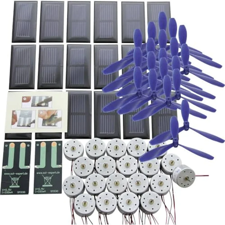 Sol Expert Klassensatz Basic, Experimentierkasten mit kristalliner Solarzelle SM330L und Solarmotor RF300, ideal für Schulen – Bild 1