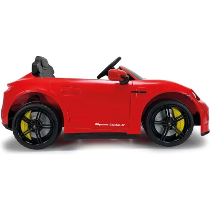 INJUSA - Elektroauto Porsche Taycan, 12V Batterie, LED Lichter, Geräusche, Rückwärtsgang, Fernbedienung, Rot – Bild 3