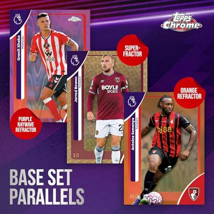 Topps 2026 Premier League Chrome Value Box, Sammelkarten mit glänzendem Chrome-Finish und beliebten Spielern – Bild 5