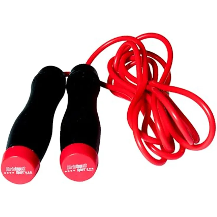 Christopeit Sport Springseil Profi mit Gewichten - verstellbares Fitness-Seil bis 276 cm - Trainingsseil für Erwachsene