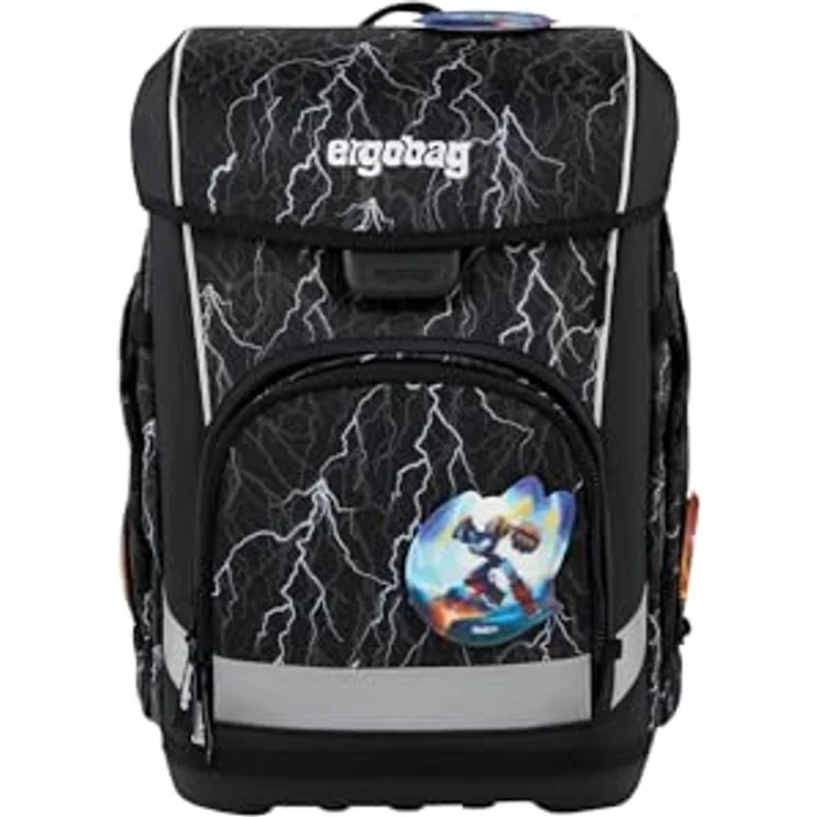 ergobag cubo Light Set, ergonomischer Schulranzen 6-teilig, extra leicht 860 g, inklusive Kletties und Reflektoren, recycelte PET-Flaschen – Bild 3