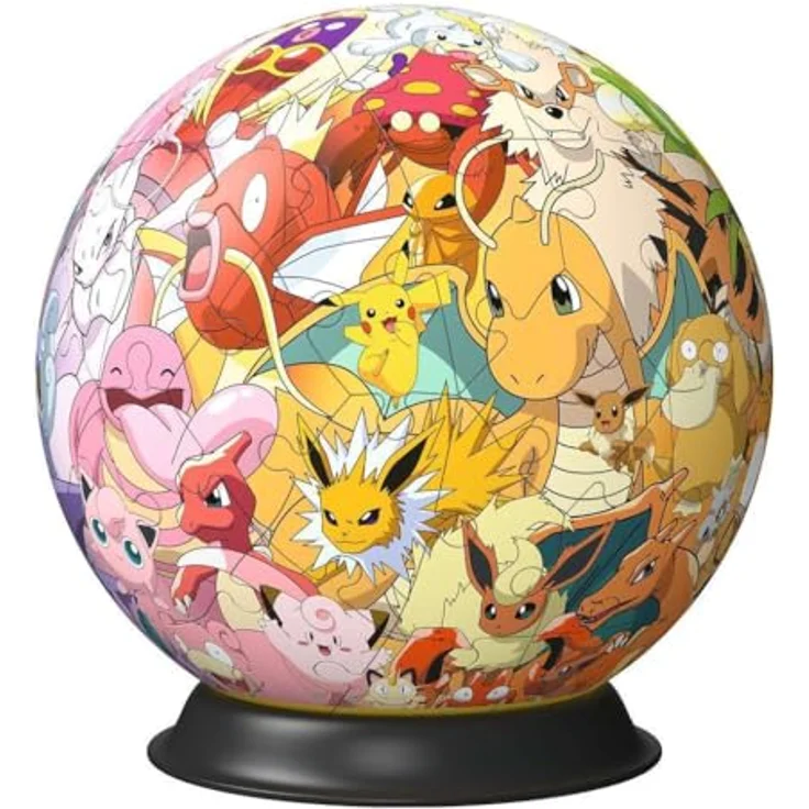Ravensburger 3D Puzzle 11595 - Puzzle-Ball Pokémon Kanto Region - 3D-Puzzleball für Pokémon Fans ab 6 Jahren, Durchmesser ca. 13 cm – Bild 2