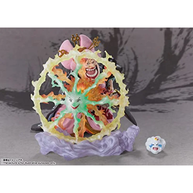 TAMASHII NATIONS - One Piece - Charlotte Linlin (Oiran Olin Battle of Monsters on Onigashima), Bandai Spirits Figuarts Zero, Sammelfigur - Big Mom Piraten Anführerin in Oiran-Olin-Form, bunt – Bild 4