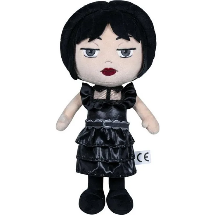 Diademita Kuscheltier WEDNESDAY ADDAMS, Sarg Plüsch 32cm – hochwertiger, weicher Materialmix