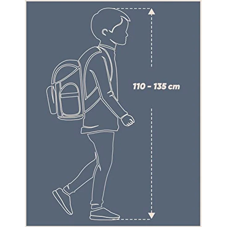 Baagl Schulranzen Jungen Set 3 Teilig Ergo Schultasche 1. Klasse - Drache mit ergonomischem Design, isolierter Fronttasche und anatomisch gepolsterter Rückenseite – Bild 5
