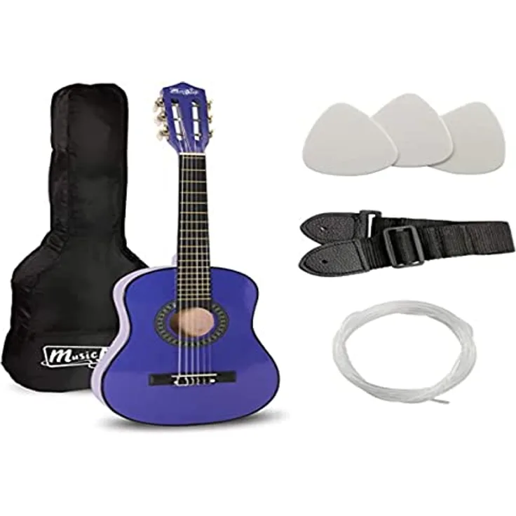 Music Alley MA-52 Classical Acoustic Guitar Kids Guitar and Junior Guitar Blue