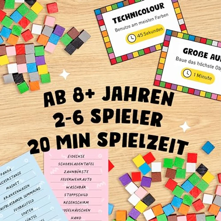 Big Potato Block Party: BAU Spiel mit bunten Klötzen für 2-8 Spieler, für Kinder ab 8 Jahren und Familien – Bild 2