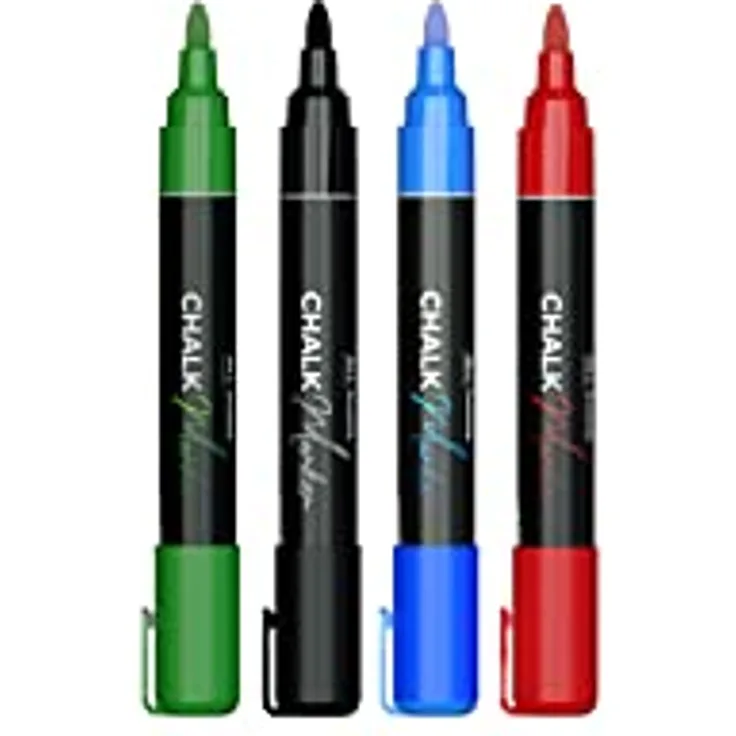 ALLboards Whiteboard Marker CM-SET, 4-tlg. Set für präzises Schreiben und Zeichnen, schwarz