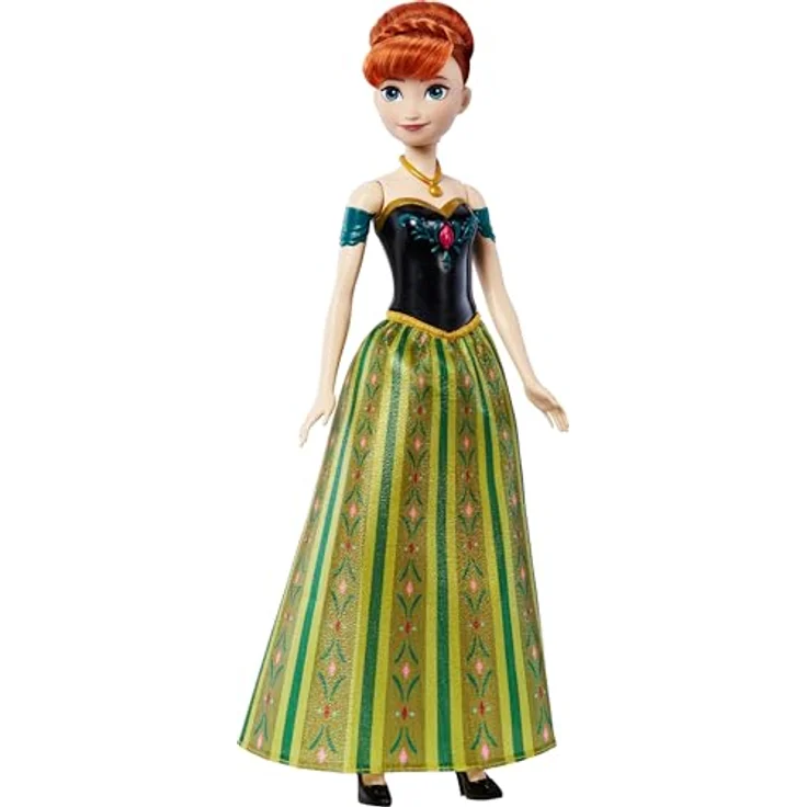 Disney Frozen Spielzeug, singende Anna-Puppe in charakteristischer Kleidung, singt Zum ersten Mal in Forever aus dem Disney-Film Die Eiskönigin, Geschenke für Kinder, HLW56 – Bild 5