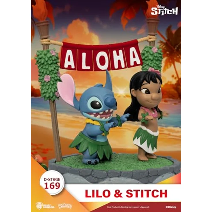 Beast Kingdom Toys Lilo & Stitch D-Stage PVC Diorama, Sammelfigur, 16 cm, detailreich und stabil – Bild 4