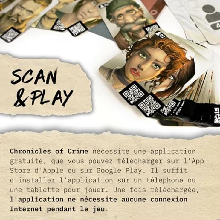 Lucky Duck Games Chronicles of Crime – Grundspiel, kooperatives Gesellschaftsspiel für 1-4 Spieler, mit App & 3D, für Erwachsene und Kinder ab 12 Jahren, 60-90 Minuten Spielzeit – Bild 2