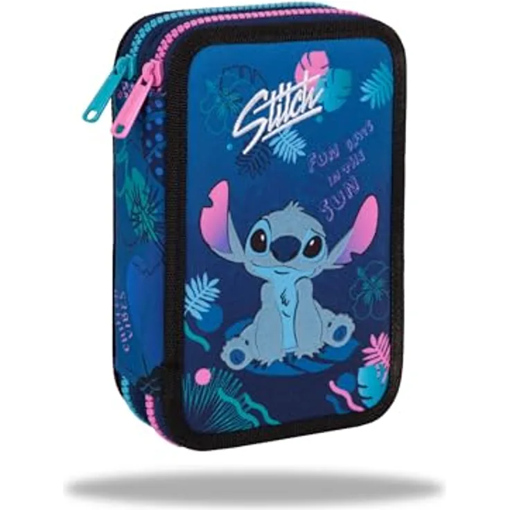 CoolPack Federmäppchen Etui JUMPER 2, STITCH, geräumig mit 12 Buntstiften, 18 Farbmarkern und hochwertigem Polyester