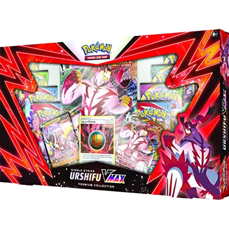 Pokémon Wulaosu Fokussierter Stil Vmax Premium-Box, Kartenspiel, ab 6 Jahren - Exklusiv bei Amazon, mächtige Vmax-Karte für Sammlung – Bild 2