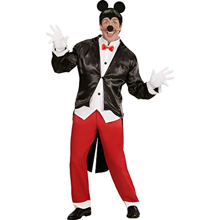W WIDMANN MILANO Party Fashion Kostüm Mister Mouse, Erwachsenen-Kostüm in Größe M mit roter Hose, Frack, Weste und Fliege – Bild 1