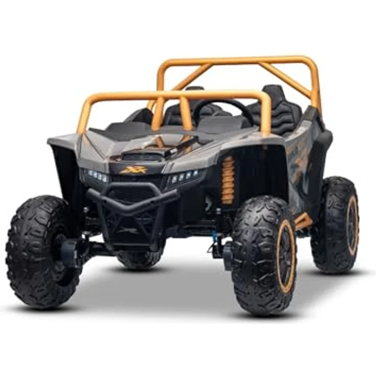 Beneo Elektrisches Ride-on Buggy Arctic CAT XXL 4x4 24V, grauer Zweisitzer mit 4 starken Motoren, Lithium-Batterie, Bluetooth MP3-Player und Hinterradfederung – Bild 2
