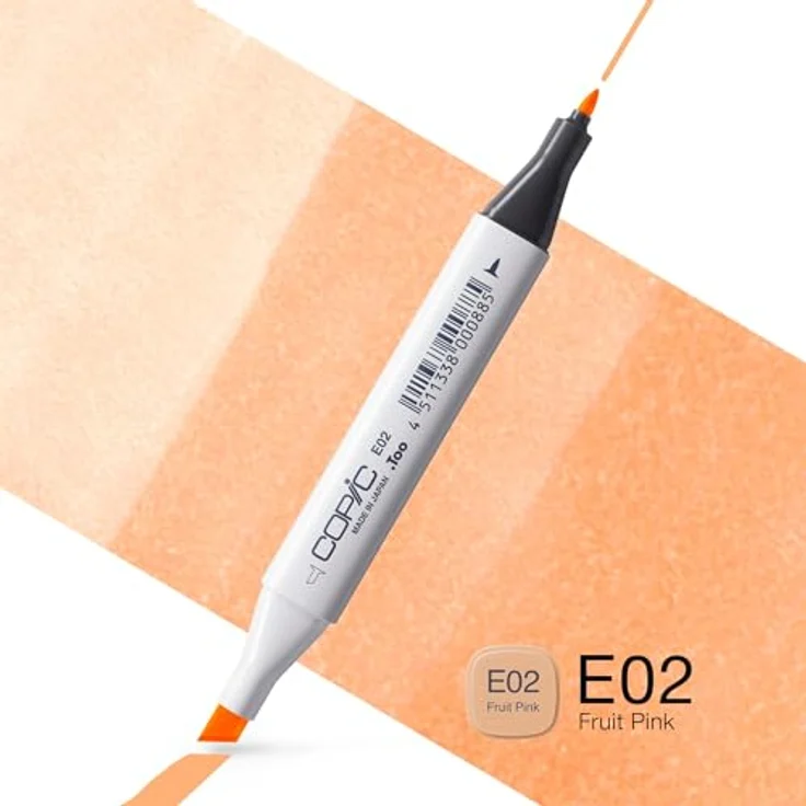 Copic Classic Marker Typ E - 02, Fruit Pink, professioneller Layoutmarker mit breiter und feiner Spitze, nachfüllbar – Bild 2