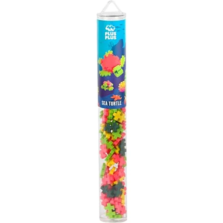 Plus-Plus Kreativ Bausteine Set, 100 Teile Meeresschildkröte mit Anleitung, PVC-frei – Bild 2