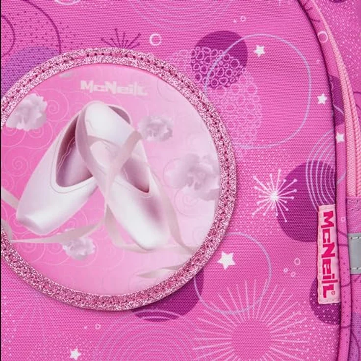 Mc Neill Toby Kinderrucksack 35 cm, farbenfrohe Kindergartenstasche mit abnehmbarem McAddy, rosa – Bild 7