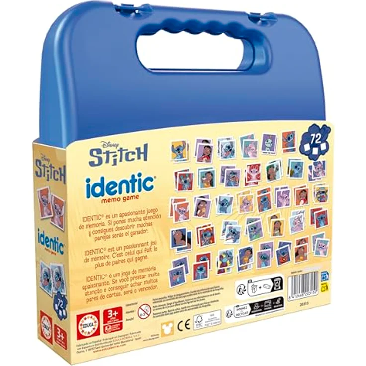 Educa Pexeso im Etui Stitch, Memory-Kartenspiel mit 72 Karten für Kinder ab 3 Jahren, unterstützt Konzentration und Gedächtnistraining – Bild 3