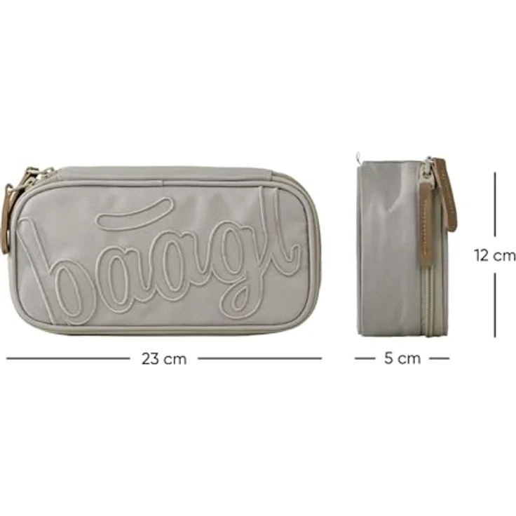 Baagl Federmäppchen Skate Mist, Schulmäppchen mit praktischer Innenaufteilung, robust aus recyceltem Polyester, 23x12x5 cm – Bild 4