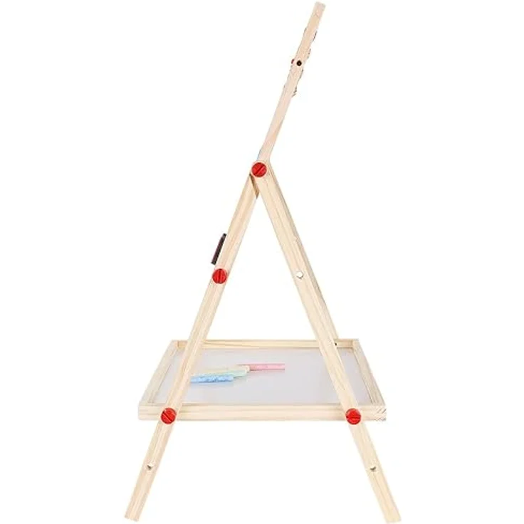 KRUZZEL Standtafel Faltbare Kindertafel, Doppelseitige Kreidetafel aus Holz – Bild 9