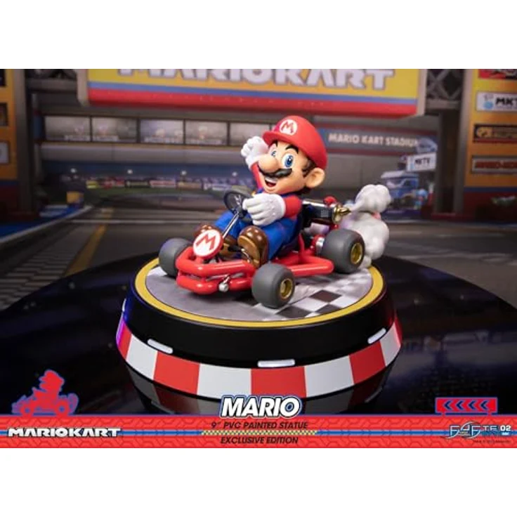 First 4 Figures Mario Kart Collector's Edition, Statue mit Leuchtfunktion und Rauch, 22 cm, PVC, 18500 Akku erforderlich – Bild 2