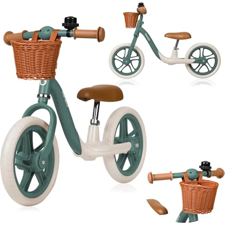 Lionelo Alex Plus Kinderlaufrad bis 30 kg, Eva-Schaumstoffräder 30,5 cm, Verstellbarer Sitz und Lenker, Leicht 3,4 kg, Blau – Bild 1