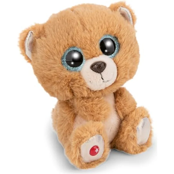 NICI Kuscheltier GLUBSCHIS Bär Bonno 15cm, braun, weiches Plüschtier mit glitzernden blauen Augen, ideales Geschenk für Kinder und Erwachsene – Bild 1