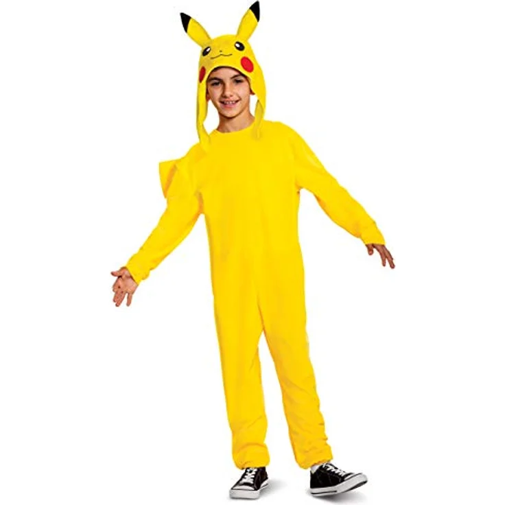 Pokemon Pikachu Deluxe Kinderkostüm | Medium (7-8), Premium-Qualität, bequem für den ganzen Tag, mit vollständigem Look für Halloween und Abenteuer – Bild 1