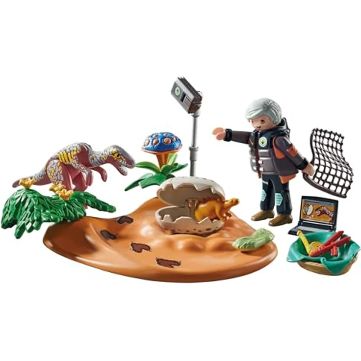 Playmobil® Konstruktions-Spielset Stegosaurusnest mit Eierdieb (71526), Dinos, (29 St), Made in Europe – Bild 8