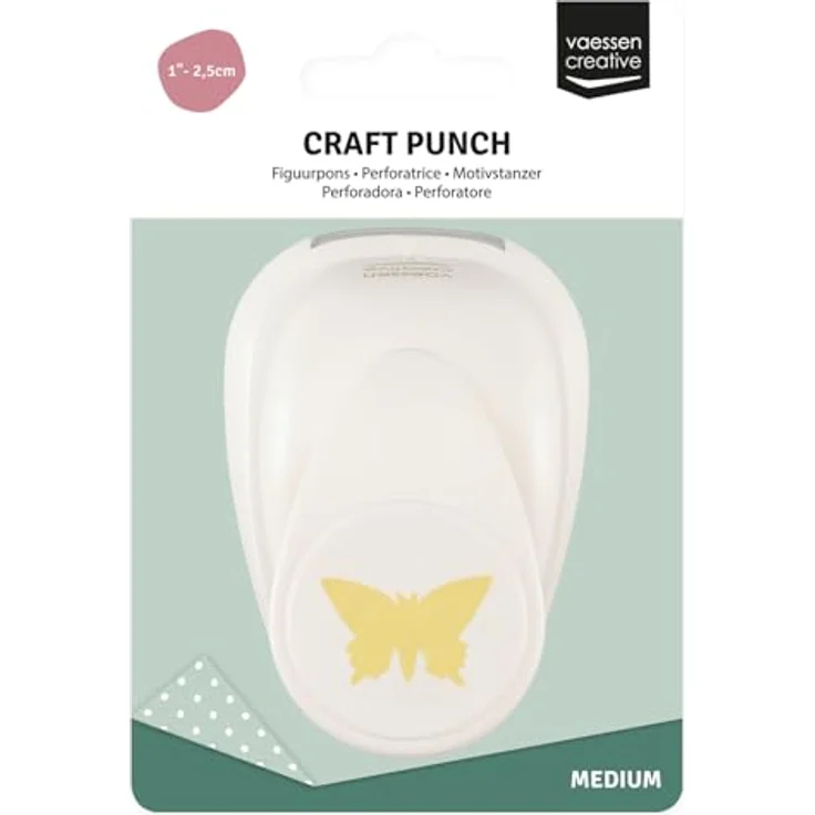 Vaessen Creative Stanzer M Schmetterling 3, 2,5 cm, aus Metall und Plastik, lila, für Scrapbooking und Papierbastelarbeiten – Bild 4