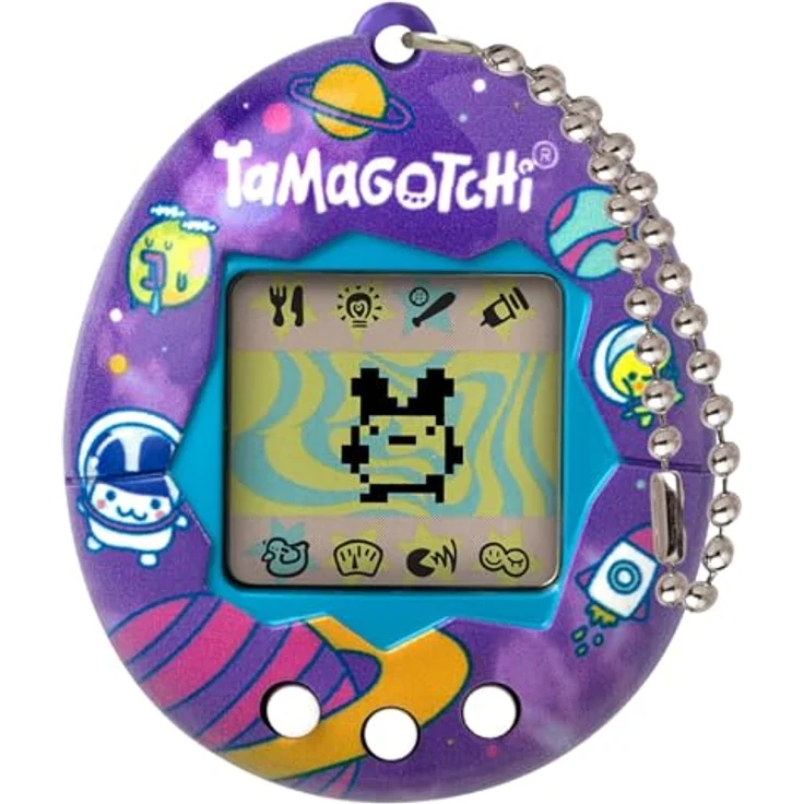Bandai Tamagotchi, digitales Haustier in Schwarz mit tragbarem Design für interaktives Spielen – Bild 1