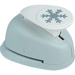 Rayher Hobby 69011000 Motivstanzer Schneeflocke, ø 2,54 cm- 1 Zoll, mit Auffangbehälter und Sicherheitsabdeckung, geeignet für Papier/Karton bis zu 200g/m²