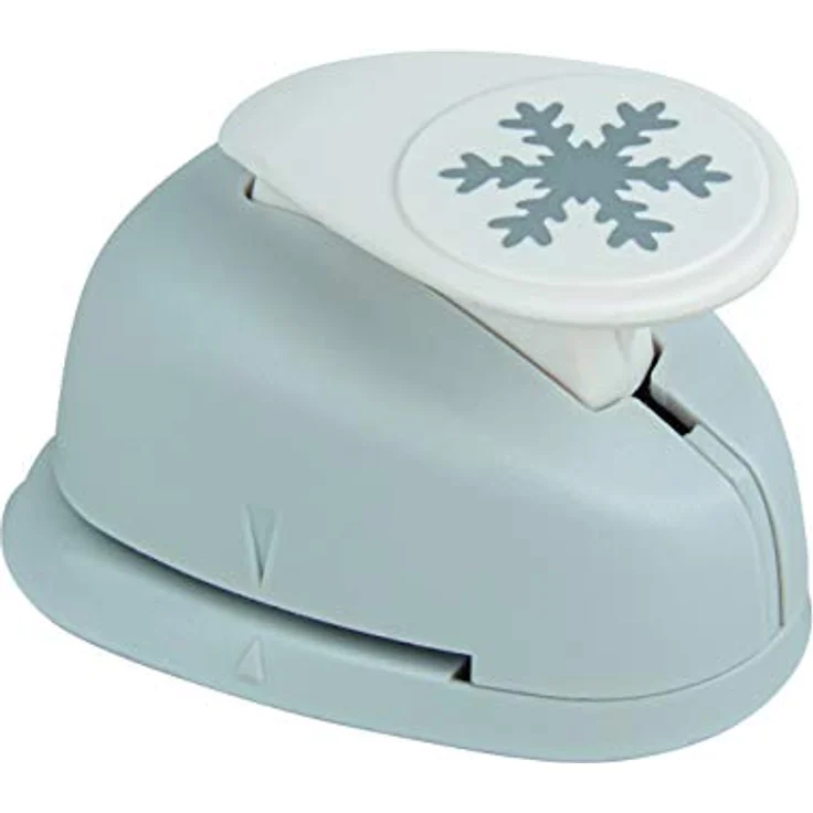 Rayher Hobby 69011000 Motivstanzer Schneeflocke, ø 2,54 cm- 1 Zoll, mit Auffangbehälter und Sicherheitsabdeckung, geeignet für Papier/Karton bis zu 200g/m² – Bild 1