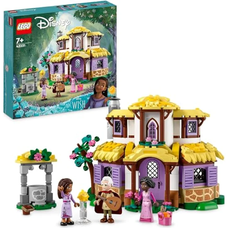 LEGO 43231 Disney Wish Ashas Häuschen Set, öffnendes Spielzeug-Puppenhaus aus dem Wish-Film mit Asha, Sakina und Sabino-Mini-Puppen und Star-Figur, Kinder, Mädchen und Jungen – Bild 1