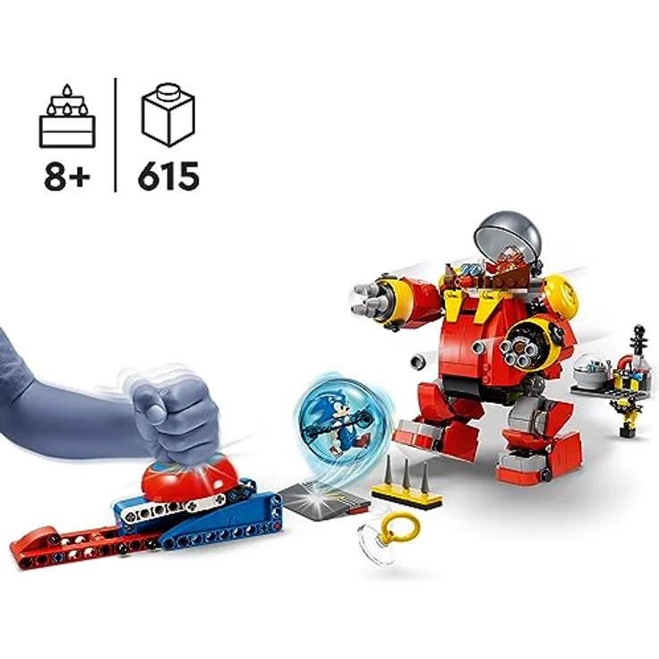 LEGO 76993 Sonic The Hedgehog Sonic vs. Dr. Eggmans Death Egg Robot-Spielzeug für Kinder, Mit Sonics Beschleunigungskugel und Katapult sowie 6 Charakteren, Geschenk für Jungen und Mädchen – Bild 2