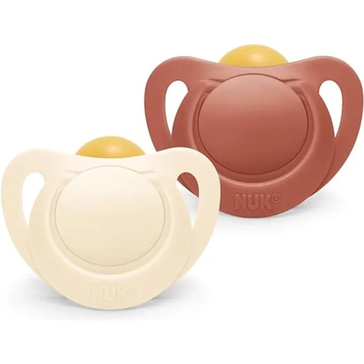 NUK for Nature Babyschnuller | 6-18 Monate | Nachhaltige Gummischnuller | Über 98 % natürliche Rohstoffe | Von 99 % der Babys akzeptiert | BPA-frei | Terrakottarot | 2 Stück
