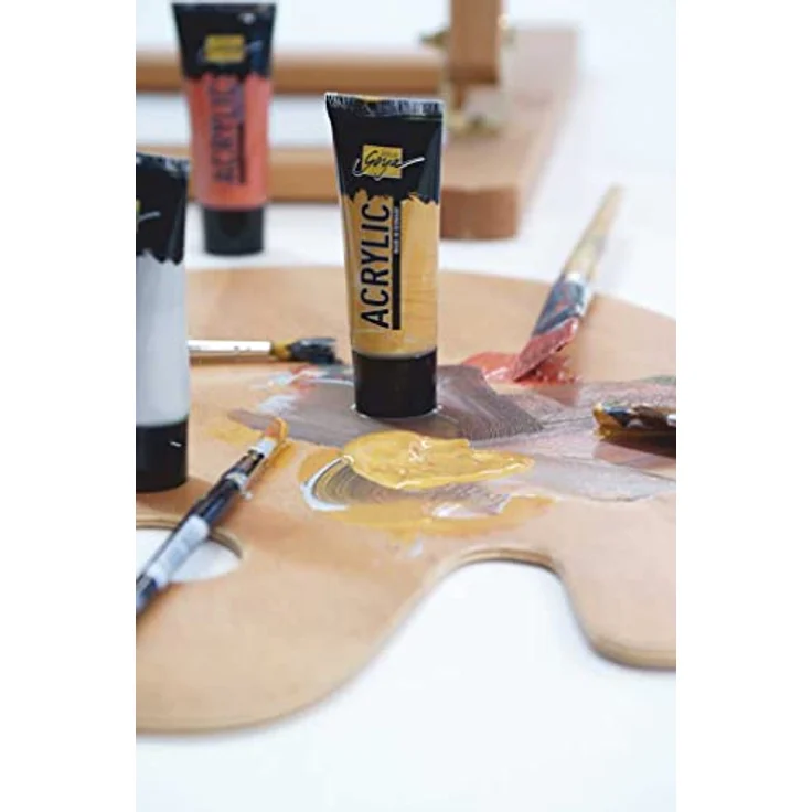 KREUL Solo Goya Acrylic Effektfarben Set, 8 hochpigmentierte Acrylfarben in 20 ml Tuben, wasserbasierte, schnell trocknende und gut deckende Malfarbe – Bild 3