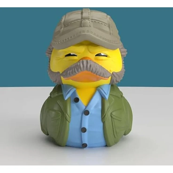 TUBBZ Mini: Jaws - Quint Cosplay-Gummiente Vinyl-Figur, 5 cm groß in Mini-Badewanne mit Jaws-Logo – Bild 3