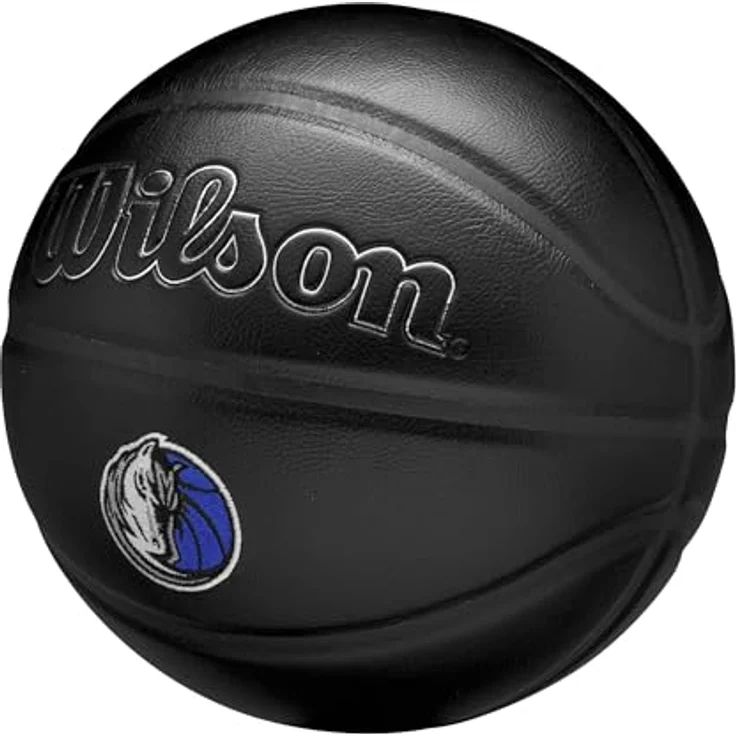 Wilson NBA Basketball Dallas Mavericks, Lederverbundstoff mit gesticktem Mannschaftswappen, für Innenbereich – Bild 3