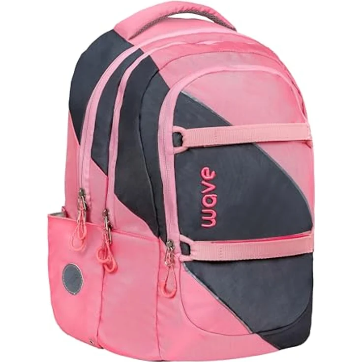 Wave Prime Schulrucksack, 30 L, wasserabweisendes Polyester, Laptopfach bis 15,4", gepolsterte Schultergurte, reflektierende Elemente – Bild 2
