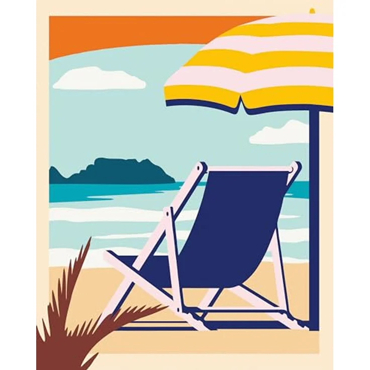 Ravensburger CreArt 23897 - Relax at the Beach - Malen nach Zahlen für Erwachsene und Kinder - Ab 12 Jahren, Acrylfarben in nummerierten Näpfchen, 30x24 cm Maltafel, inkl. Glanzlack und Pinsel – Bild 2