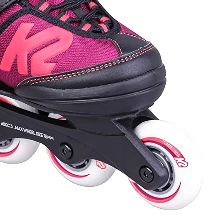 K2 Inline Skates Mädchen Velocity JR G, verstellbar, black - purple - white – Bild 4