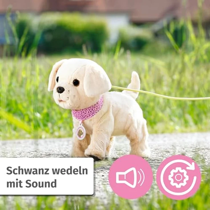 Baby Born Plüschfigur Mein Hund Lucky mit Box, interaktive Funktionen und echtes Wasser trinken – Bild 2