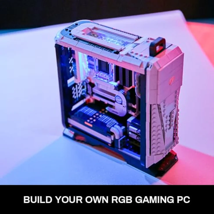 Pantasy Original-Game Series Bauset iGame Gaming Desktop 22 cm mit exklusiven Lichteffekten, 1010 Bausteinen und kompatibilität mit Grafikkarte, Netzteil-Laufwerk und mehr – Bild 2